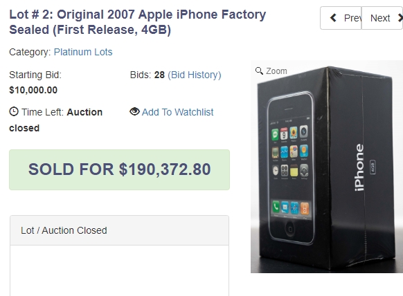 16年未拆封！蘋果工程師賣初代iPhone　拍賣「這價格」再寫天價