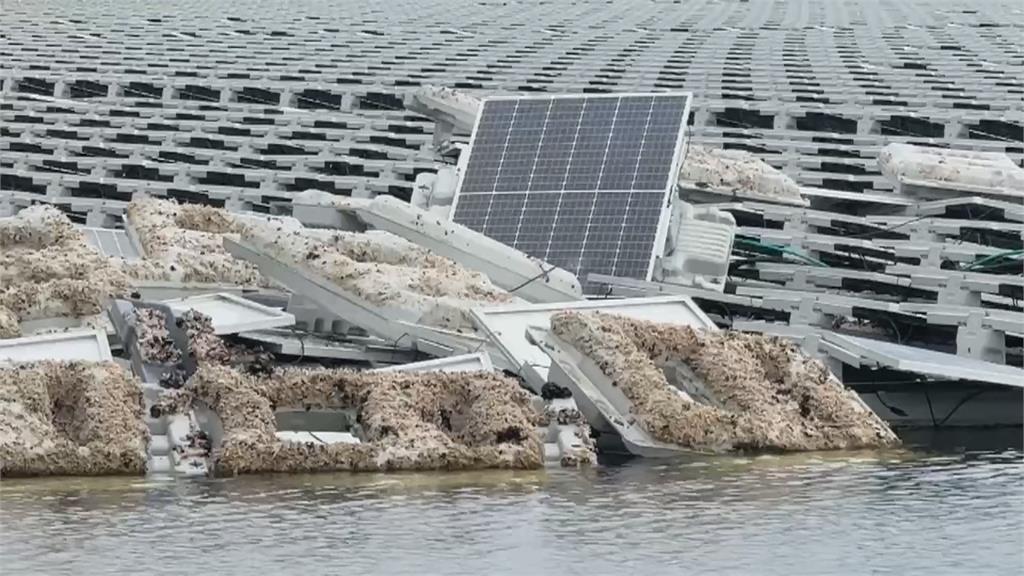 網謠傳嘉義滯洪池光電板破裂「毒魚」 漁會澄清:底下沒養魚 勿傷害養殖業