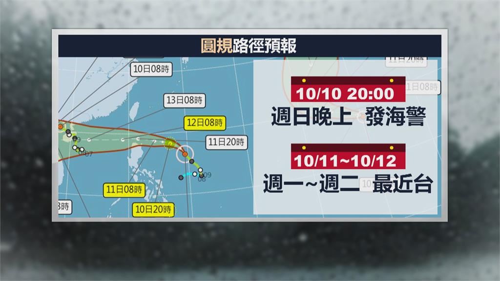 午後變天！「圓規」最快今晚海警　「南修」颱風今生成　　對台影響曝光