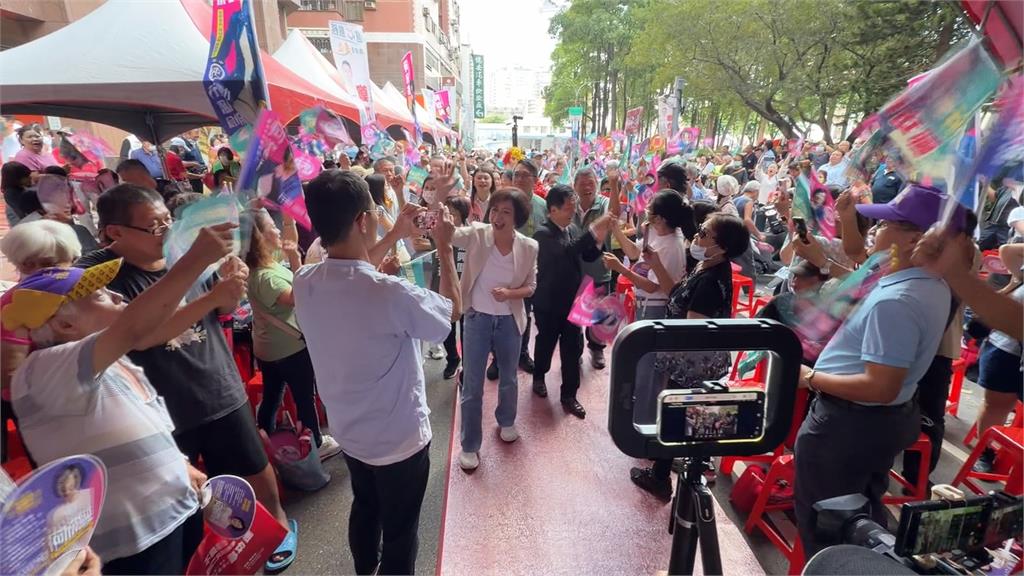 民進黨台中市長參選人何欣純第一場車掃　衝豐原江啟臣本命區