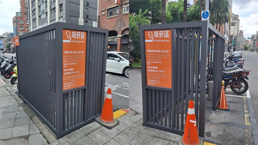 台北吸菸區驚見「柵欄設計」畫面曝光！網怒批「毀市容」：有被羞辱的感覺
