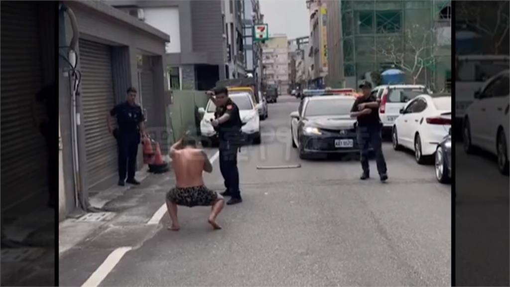 酒醉浩克?男裸上身持鐵棍揮舞 酒測值達1.35!警辣椒水制伏