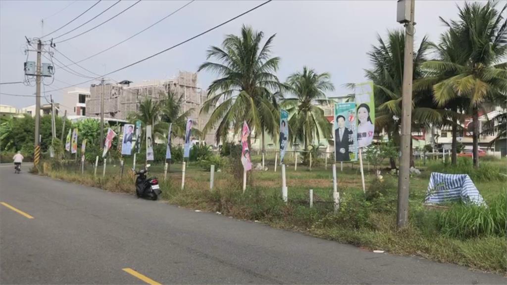 10分鐘拆47面選舉旗! 男嗆:插這麼多支幹嘛