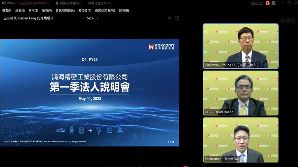 被業外虧損200億拖累! 鴻海首季獲利季減68%、EPS 0.93元