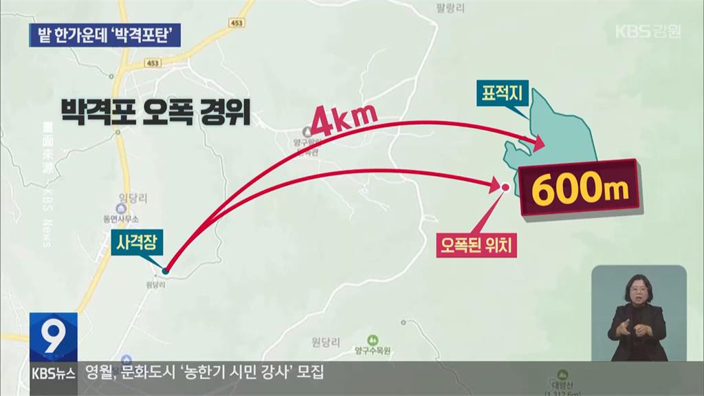 南韓軍演意外！　砲彈落靶外釀農民受傷 雙方說法不一