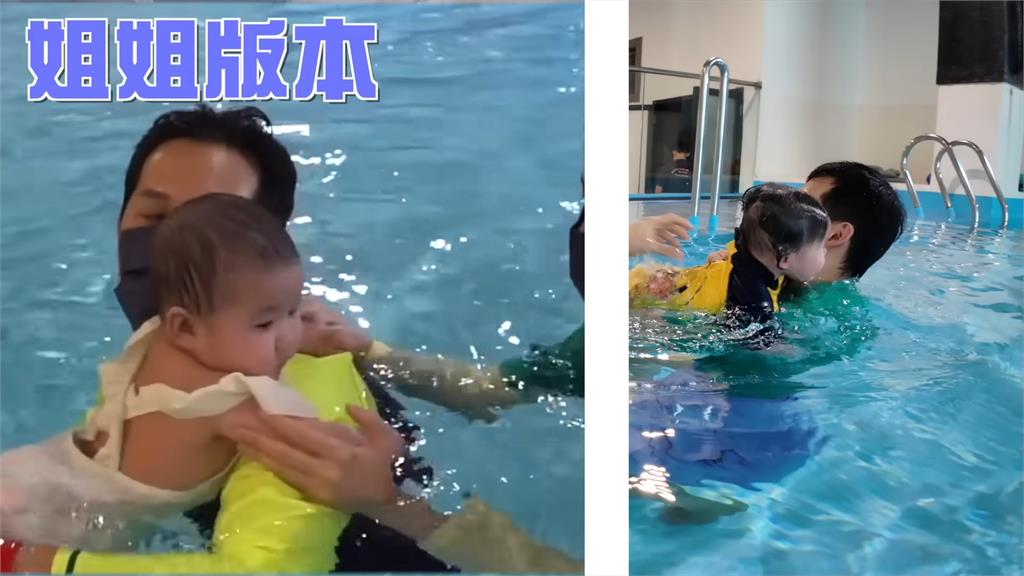 大馬網紅帶7個月大兒學游泳 「這態度」讓老婆哭笑不得:和女兒待遇不同