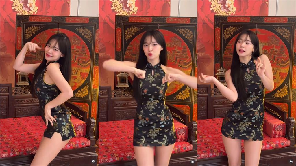 李多慧連3年「華麗短旗袍」熱舞拜年！加碼甜喊：情人節快樂、年年有餘