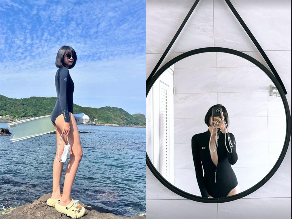 晨晨「潛水拉鍊沒拉」整件滑到肚臍!前後重磅大失守…網猛放大:流量密碼