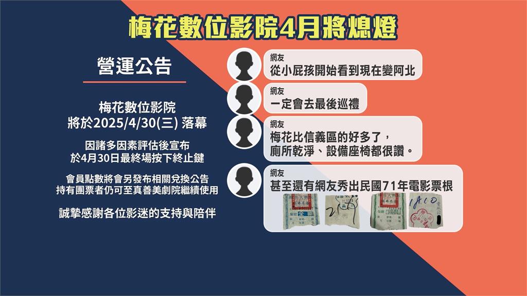 時代眼淚! 陪伴台北人46年 梅花影院4月底熄燈 民眾不捨