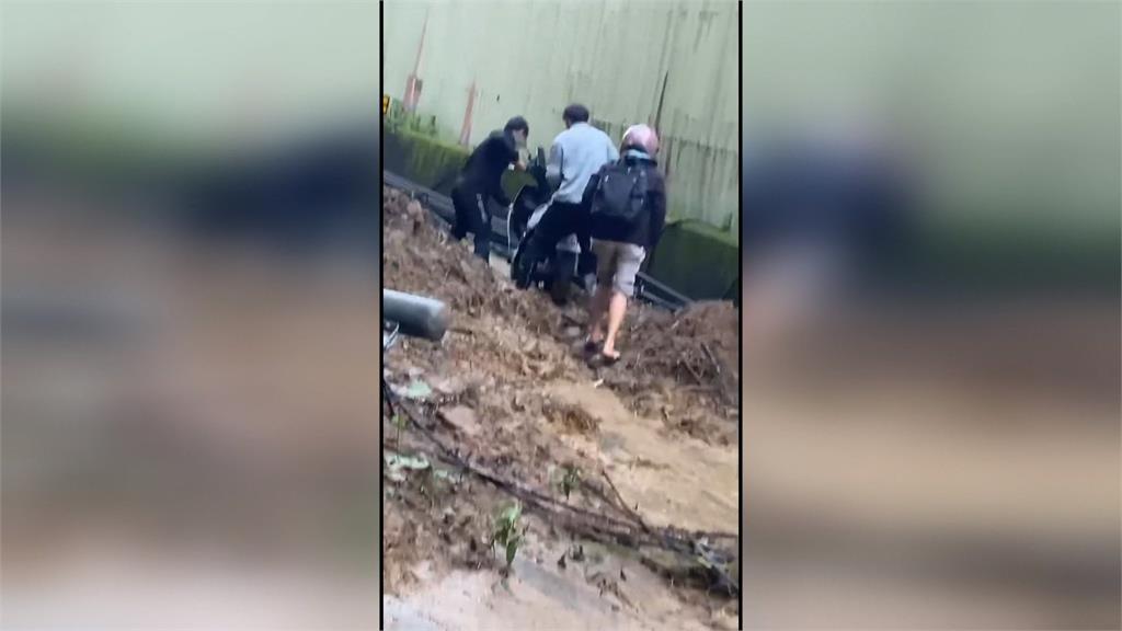 暴雨釀災! 國1北上銅鑼段9車連撞1死 台6線公館2處坍方