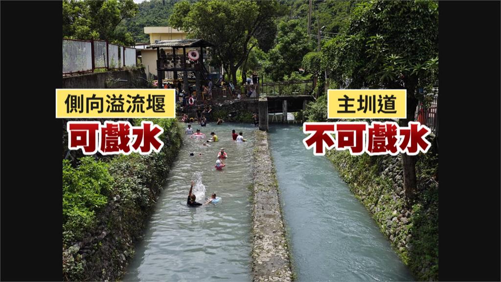 屏東二峰圳遊客主圳道戲水 民生用水變漂漂河