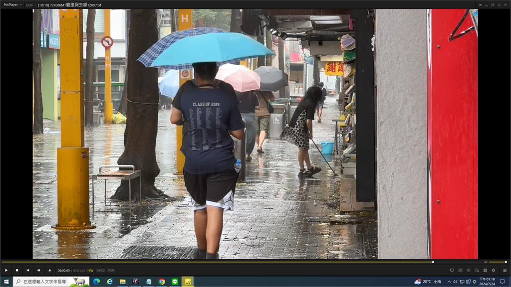 颱風逼近！台北出現間歇性風雨　「放颱風假」KTV、西門町電影街湧人潮