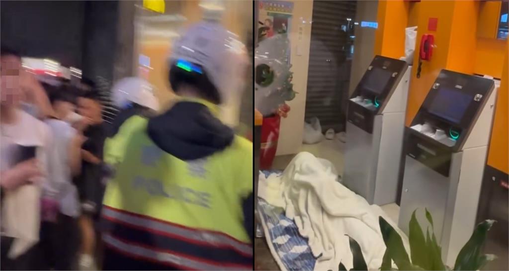 台北男霸佔銀行ATM爽睡一晚!棉被蓋全身呼呼大睡…網笑:城市商旅開張了