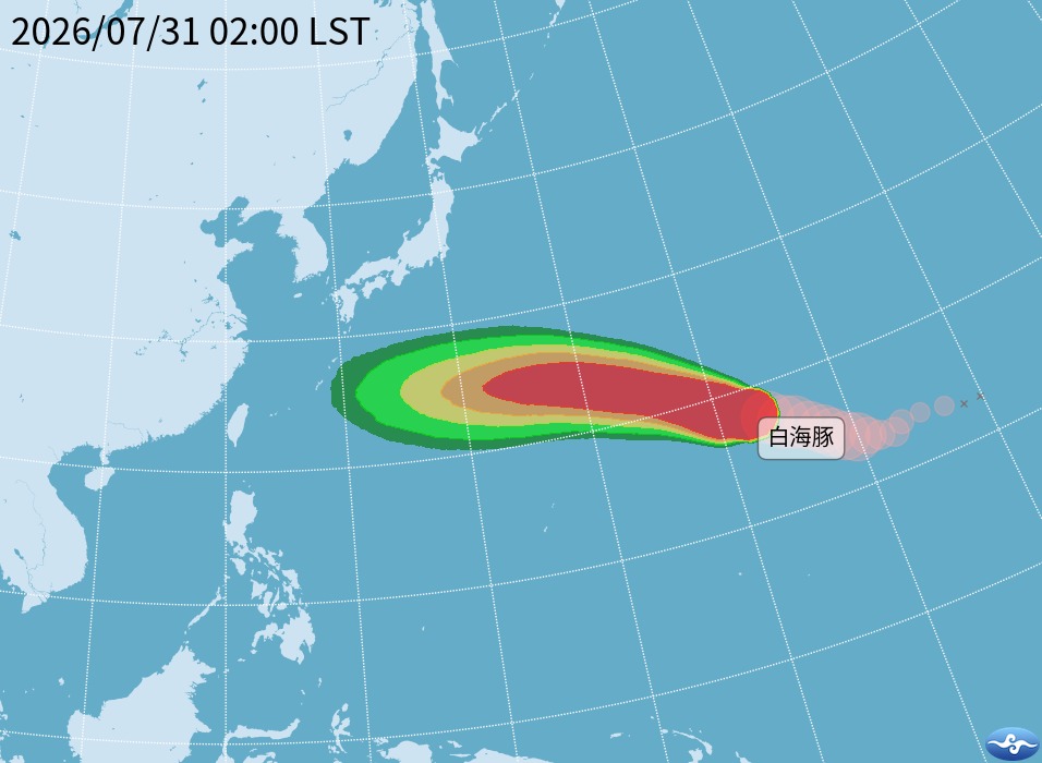 白海豚今挑戰巔峰登「風王」！專家曝逼近台灣機率：不確定性大