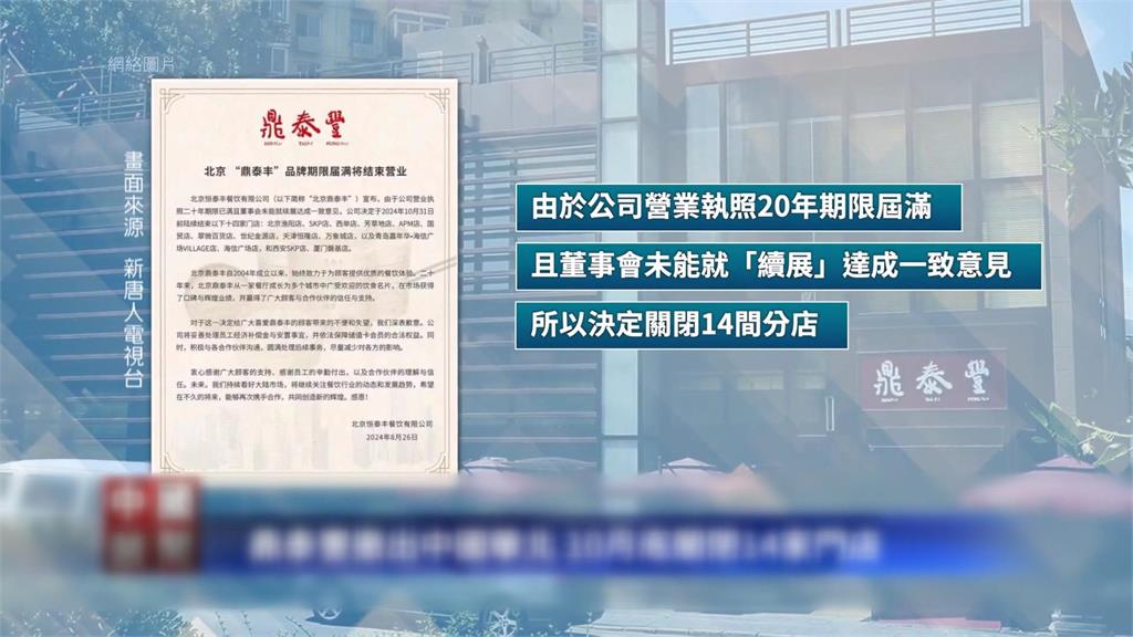 中國經濟慘！賠錢生意沒人做！　鼎泰豐拋震撼彈「退出華北」