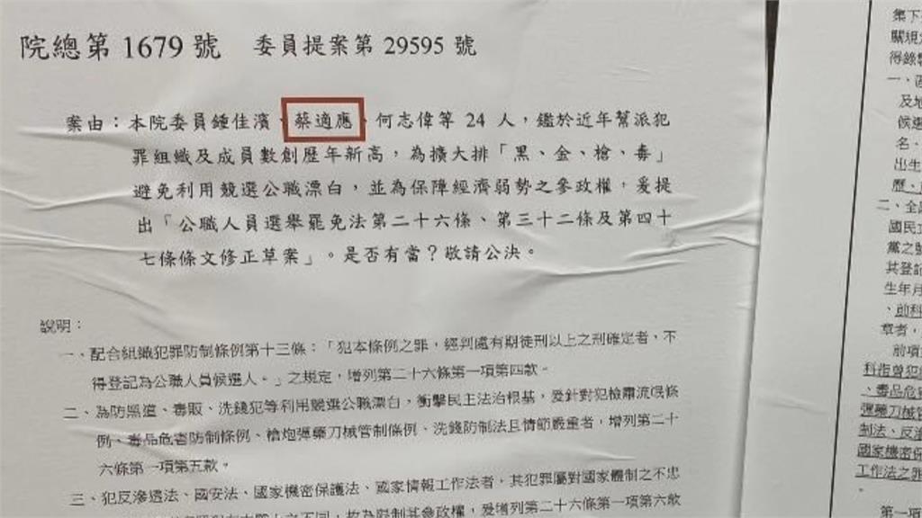 提案「選舉公報不列學歷」藍營撿到槍　綠委拋原因：非必要條件