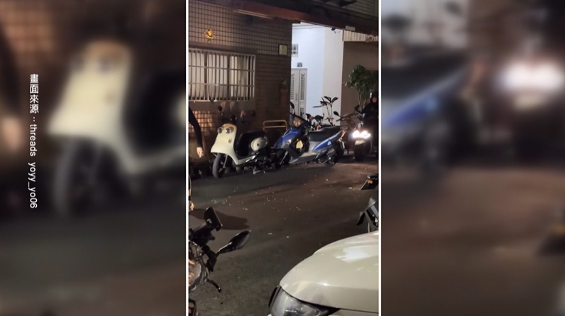 逢甲男子高樓狂敲玻璃! 碎片掉街道行人.騎士急閃