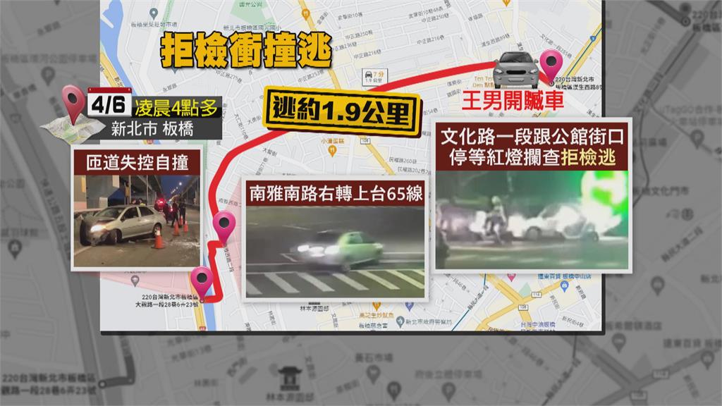 開贓車遇攔查 男猛踩油門衝撞員警逃逸
