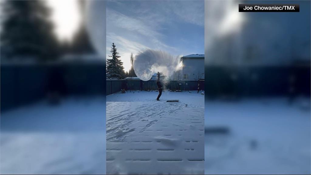 冬天氣溫零下40、50度　加拿大攝影師大玩「結凍遊戲」