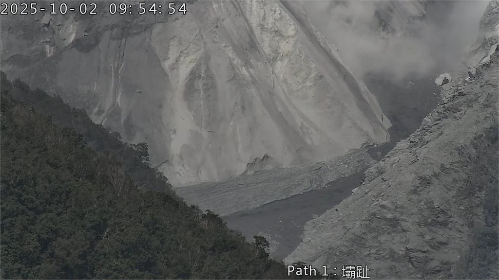 花蓮堰塞湖蓄水量下降至６．４％　下游土砂仍維持「紅色警戒」