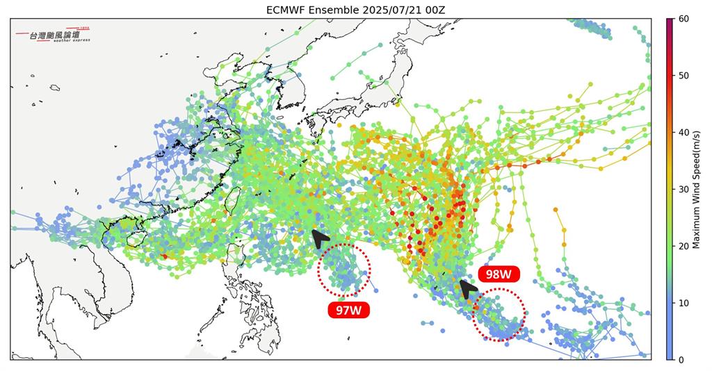2颱風恐接力生成!鄭明典曝「726投票日天氣」:1地區受低壓帶直接影響