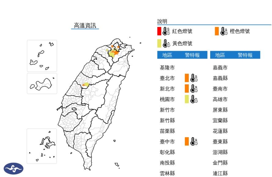 快新聞/熱爆!4縣市狂亮高溫燈號 新北恐達38度