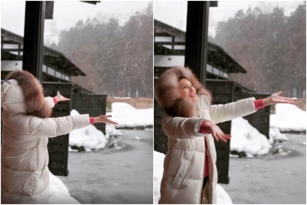 曾馨瑩帶小孩衝日本滑雪「全程姿勢超穩」！網見唯美畫面秒戀愛