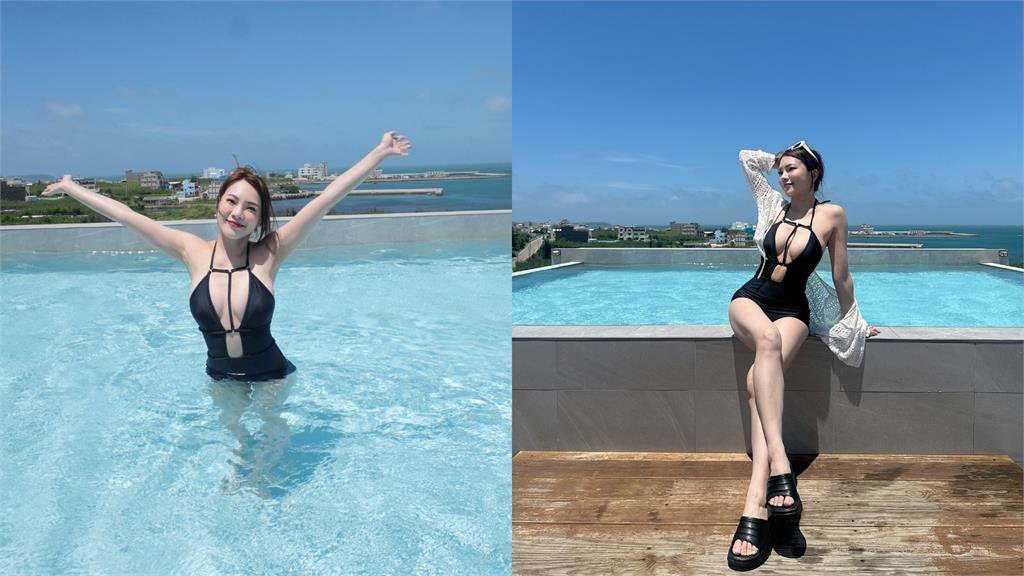 小優遊澎湖「中空開大洞」肩帶撐不住　喊「想濕身」解暑網上火：真香！