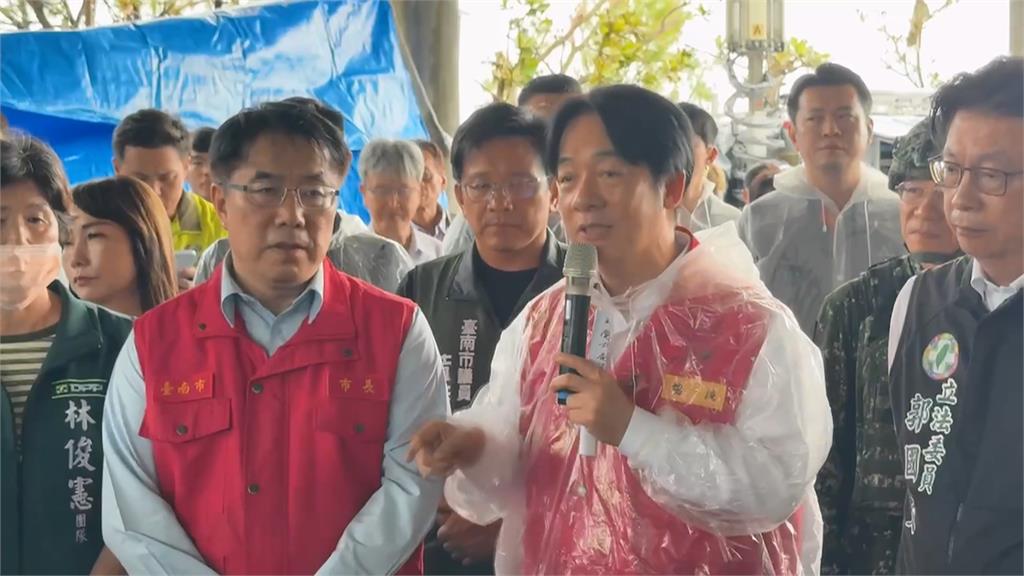 賴總統台南勘災! 郭智輝:週五天黑前宮廟、活動中心復電