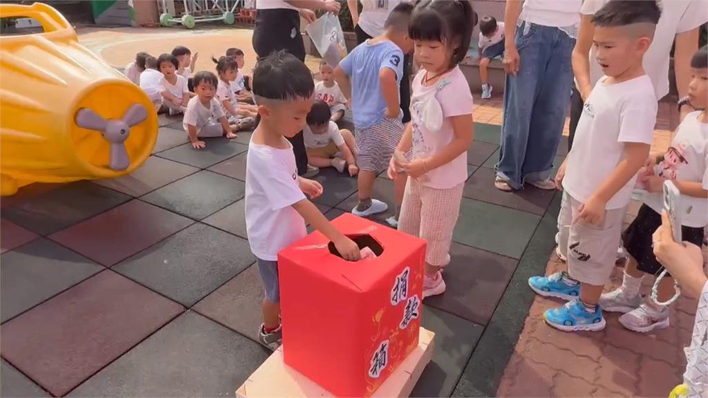 雲林口湖210名幼童義賣+募款近10萬元 萌喊:花蓮加油