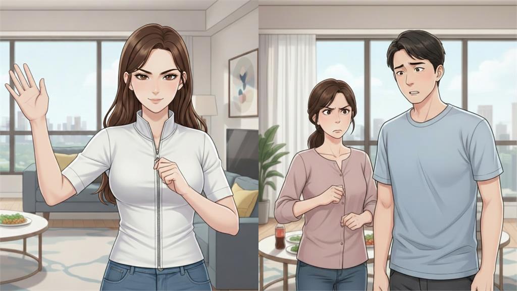 閨蜜穿深V來訪「拉鍊下滑」勾人夫！她狂彎腰「洩猛料」妻氣炸網勸：快封鎖