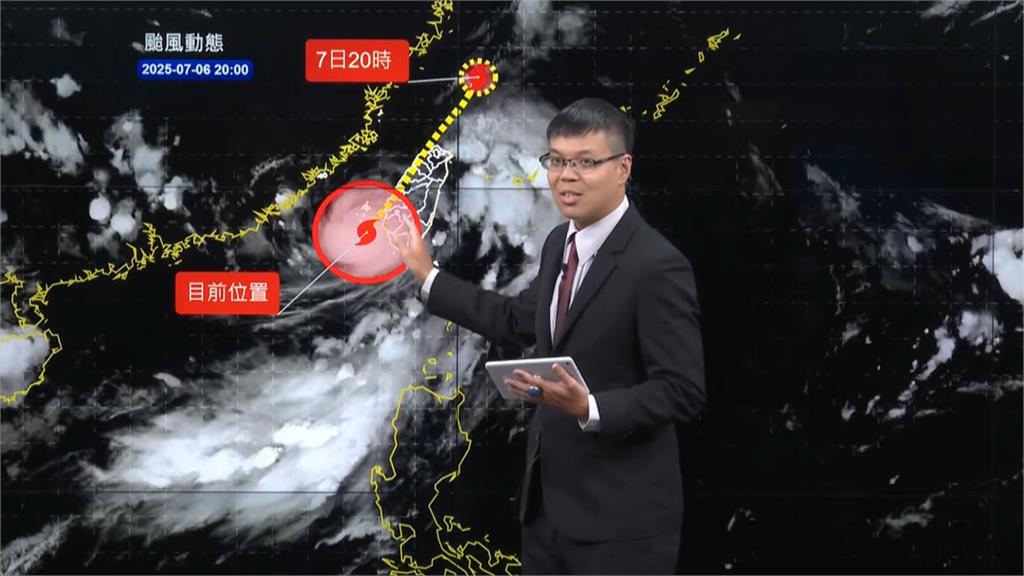 丹娜絲再東移！登陸可能性大增　氣象署估深夜有機會從雲嘉南登陸