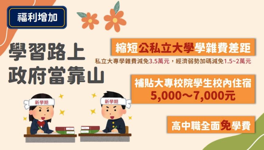 快新聞／11項便民措施元旦上路！　調高所得稅免稅額和基本工資、高中職全面免學費