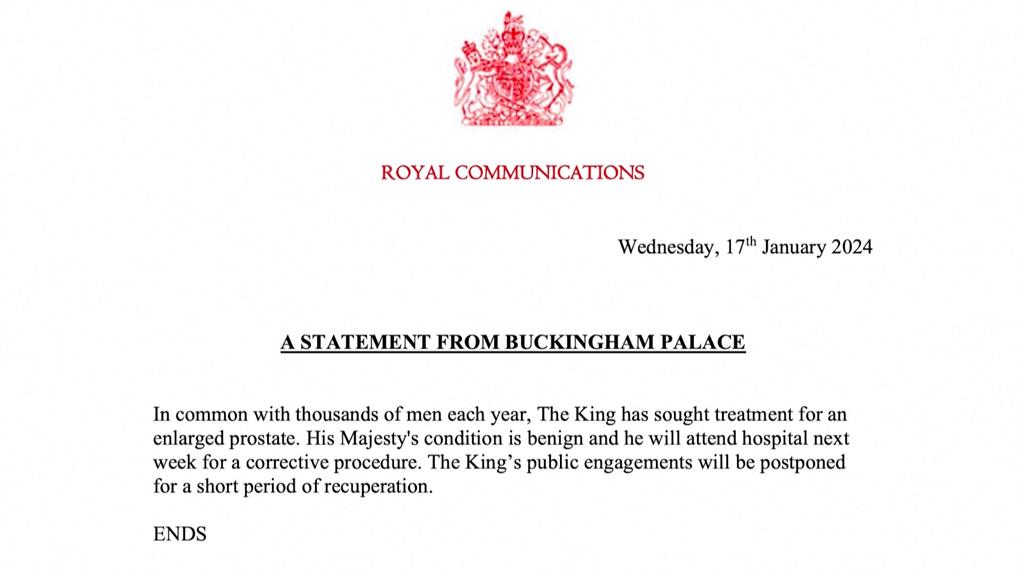 英國王室接連掛病號！　查爾斯國王、凱特王妃相繼動手術