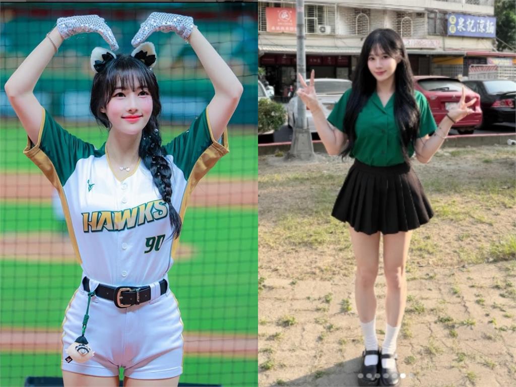 綠襯衫「超正校花」竟是韓援女神Mingo!「激短百褶裙」放送美腿掀暴動