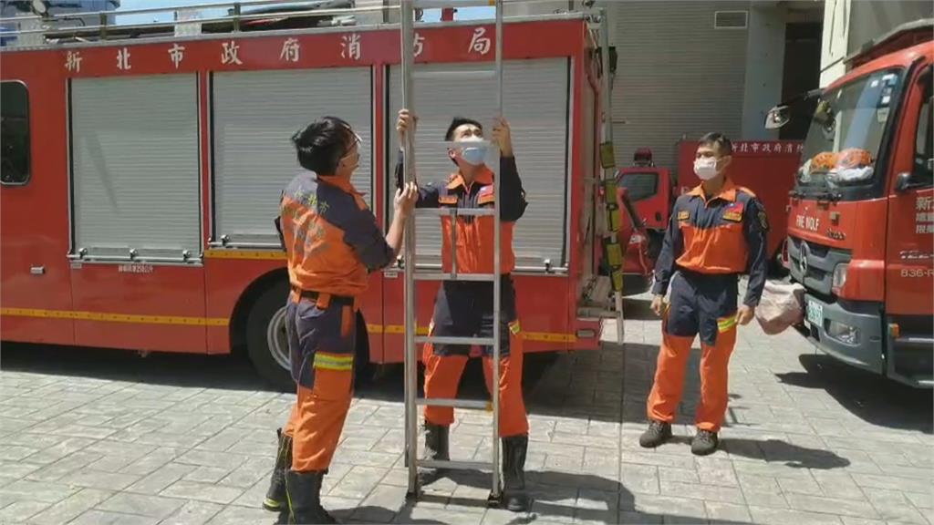 跨海集氣應援！　消防員玩創意幫台灣健兒加油