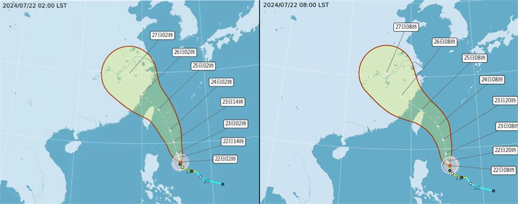 凱米「將直接登陸」有望放颱風假？氣象署曝「暴風侵襲機率」這5區破80%