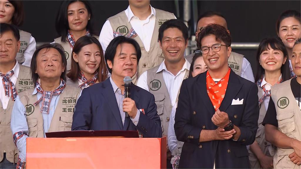 湧12萬人！賴蔡同台挺沈伯洋　爆炸頭大改造變「型男」成亮點