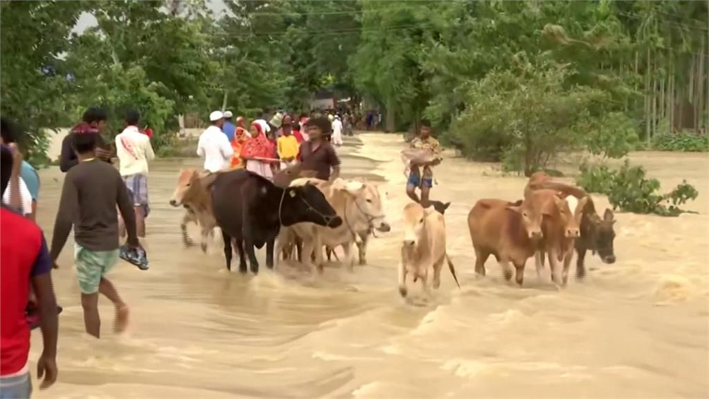 印度東北部豪雨成災　民宅、農作物全遭淹沒