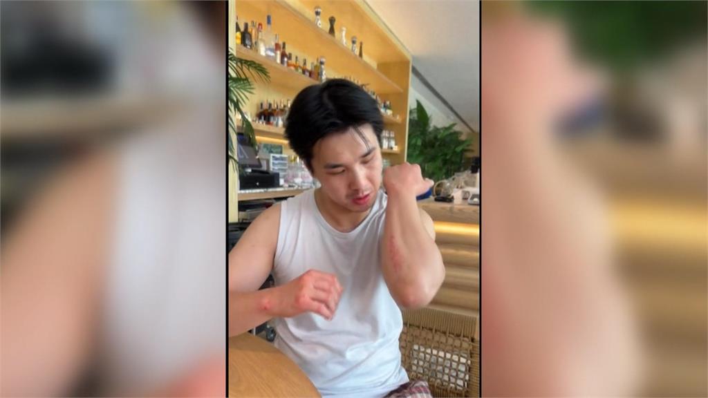 緬甸強震生死一瞬間！　南韓爸救妻女成「空中飛人」　跳過大樓裂縫