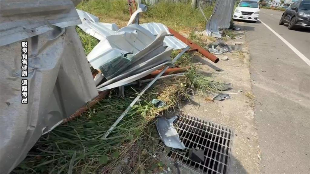又是毒駕！轎車高速追撞前車　害撞圍籬「旋轉180度」、遭撞駕駛腦震盪