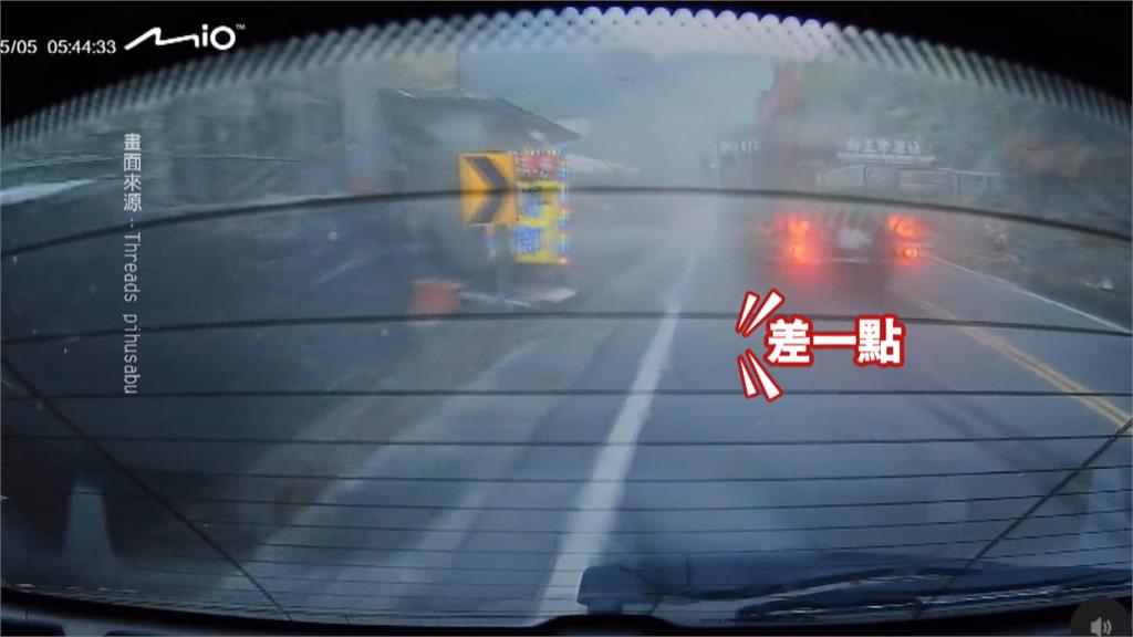 人生「差一點下課」! 埔霧公路卡車爆胎 險撞對向車