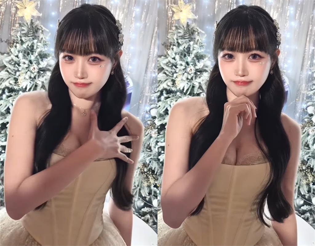 邊荷律正面開大V罕露性感！一彎腰猛炸「海溝黑線」10秒狂震片網暈：長大了