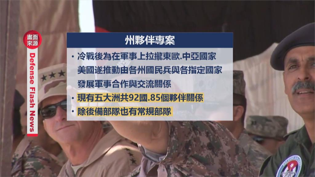 強化台美軍事交流 傳國軍參與美國「州夥伴計畫」