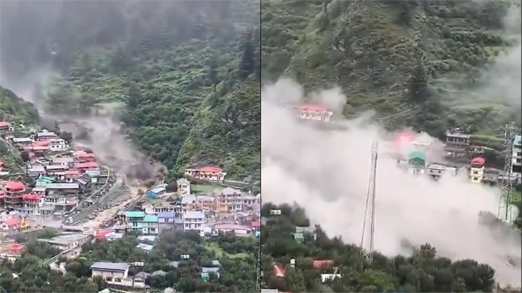 影／印度暴雨紅色警戒！村莊遭「土石流淹沒」畫面曝光⋯逾50人下落不明