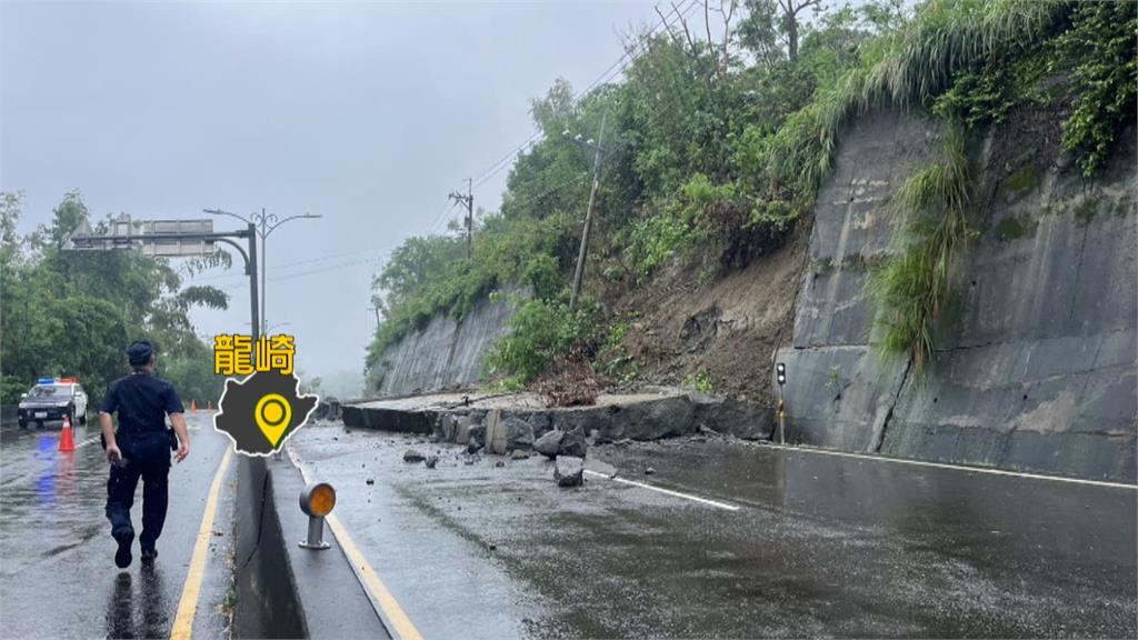 台南大雨光華路1個月淹4次 龍崎182線擋土牆崩塌