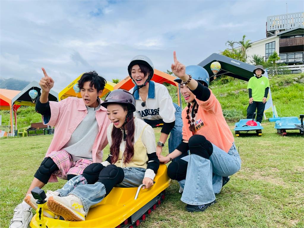 沒有問過直接「推下去」!楊繡惠驚聲尖叫體驗鹿野高台快速滑草