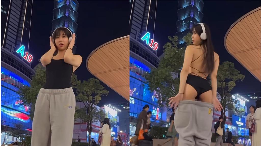 空姐街頭深夜「騎上電線桿」辣翻台北!香港網美跳鋼管舞「19秒片」掀暴動