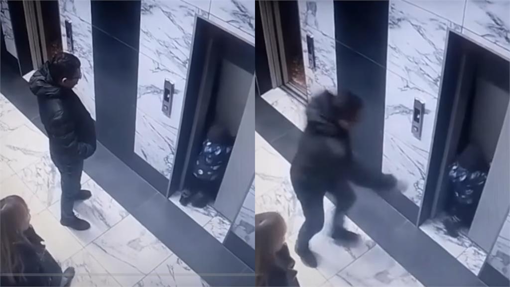 3歲童輕碰門板「瞬間消失」！墜入「1.8公尺電梯井」父跳下救人驚險畫面曝光