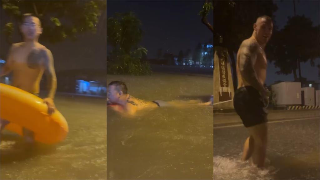 宜蘭淹水「阿嬤無力爬2F樓」!上空猛男團「划船神救援」孫女淚跪:好年輕人